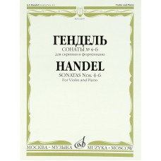 Handel. Sonatas No. 4-6. For violin and piano